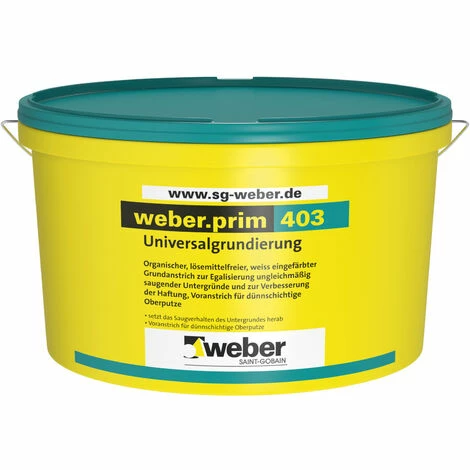 Weber.prim 403 Universalgrundierung Lösemittelfrei Dünnschichtige Oberputze 15L 2 Weber.prim 403 Universalgrundierung Lösemittelfrei Dünnschichtige Oberputze 15L