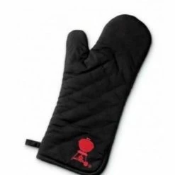 WEBER Schwarzer Handschuh Mit Rotem Aufdruck Fr Barbecue 6472